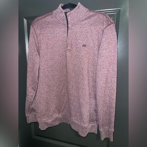 Travis Mathew Red Zip Up Sweater